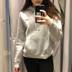 H&M Grey Drawstring Hoodie with Small NASA letter